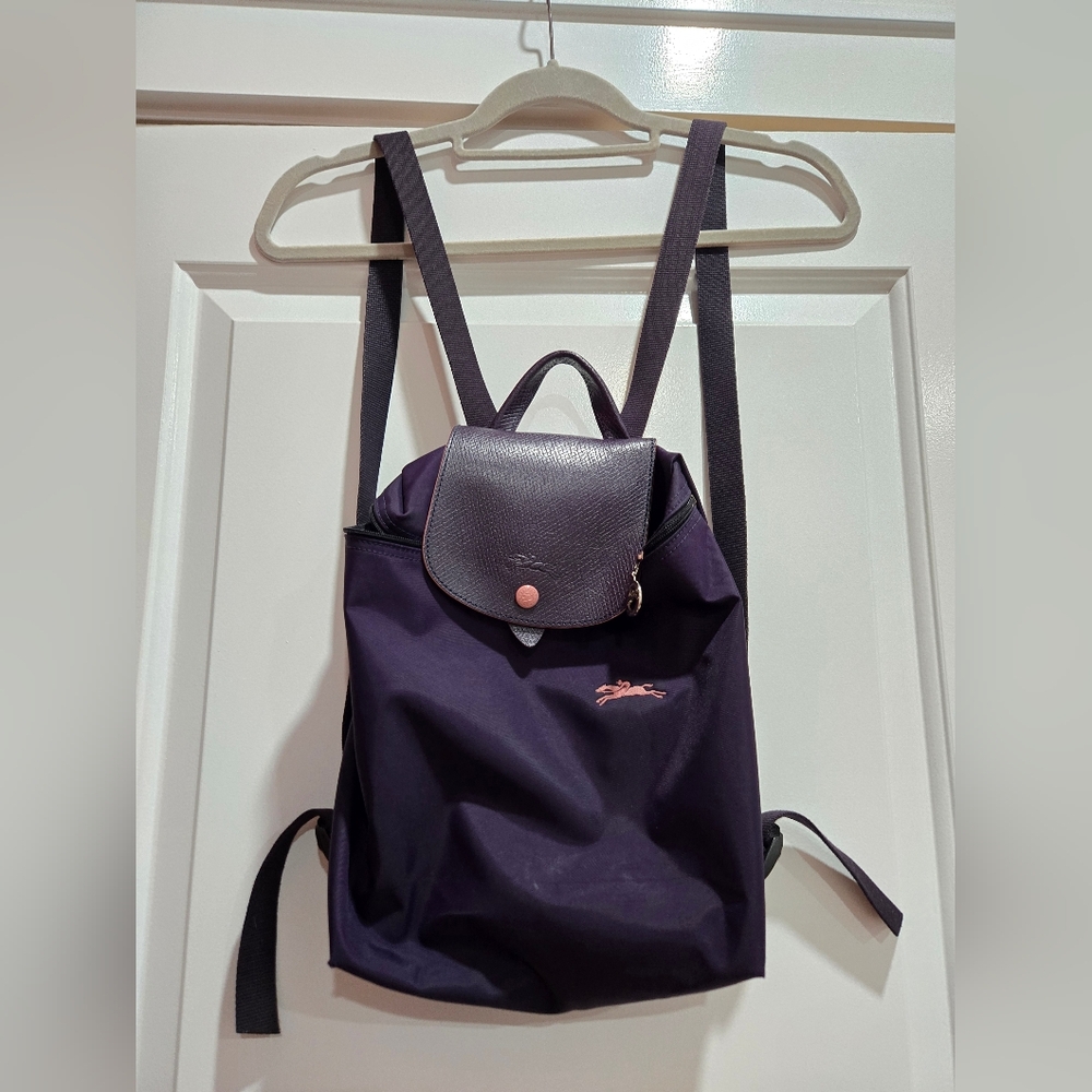 Longchamp Purple Medium Backpack